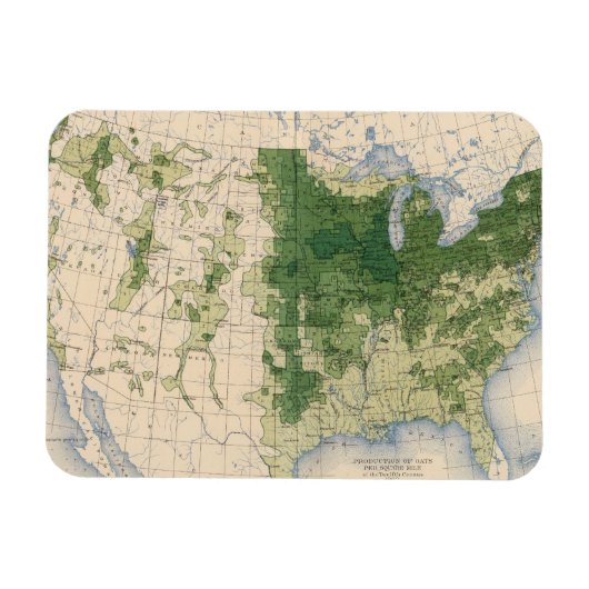 158 Hafer/Quadratmeile Magnet (Horizontal)