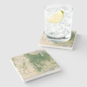 158 Oats/sq Meile Steinuntersetzer (Seitenansicht)