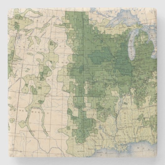 158 Oats/sq Meile Steinuntersetzer (Vorderseite)