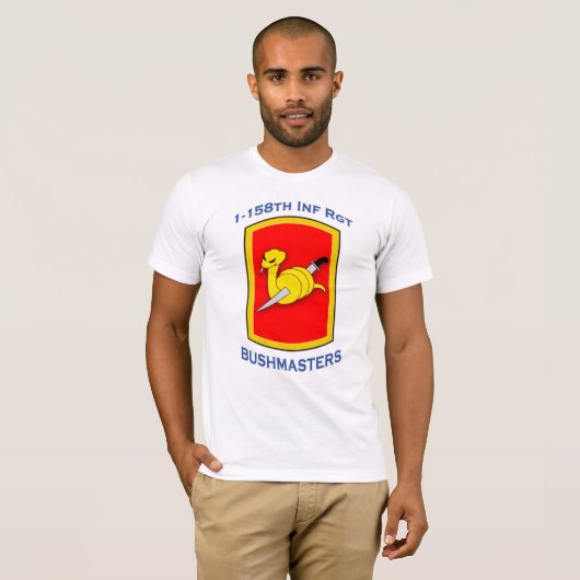 158th Infanterie-Regimentschulterflecken T - Shirt (Vorne ganz)