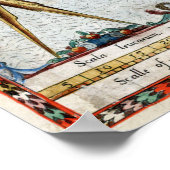 1590 Virginia Karte Poster (Ecke)