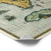 1591 Karte von Florida Poster (Ecke)
