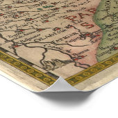 1596 Karte Südasiens Poster (Ecke)