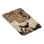 15. 梅花群鶴図, 若冲 Pflaume blüht u. Kräne, Jakuchū Magnet (Rechte Seite)