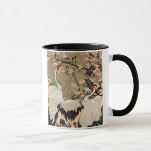 15. 梅花群鶴図, 若冲 Pflaume blüht u. Kräne, Jakuchū Tasse