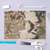 15. 梅 花 群 図, 若 冲 Pflaumenblüten & Krane, Jakuchū Seidenpapier (Handwerk)