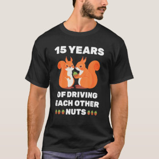 15. 15-jähriges Hochzeitsjubiläum Funny Couple für T-Shirt