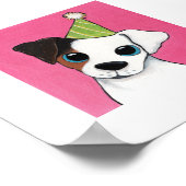 15,2 cm x 15,2 cm | Whimsical Dog Art | Party Welp Poster (Ecke)