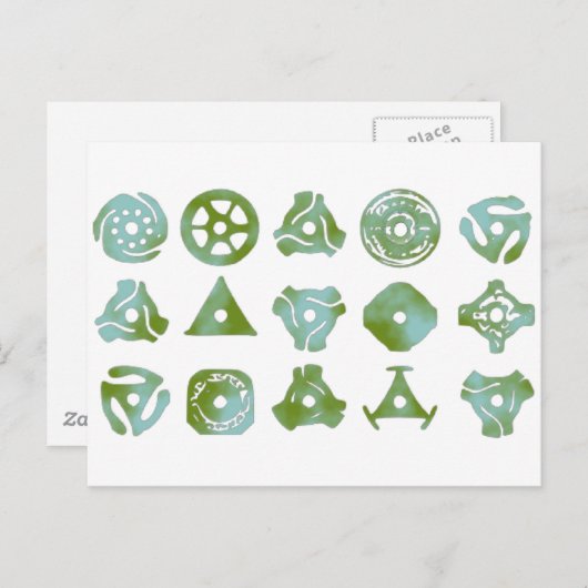 15 45 Plattenadapter oder Einsätze Postkarte (Vorne/Hinten)