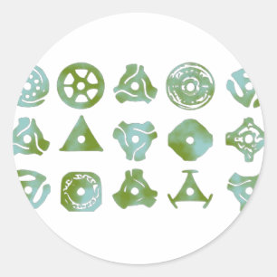 15 45 Plattenadapter oder Einsätze Runder Aufkleber