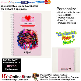 15 African American Girl Writing Supplies Students Notizblock