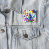 15. April, 15 Geburtstag Square Button (Beispiel)