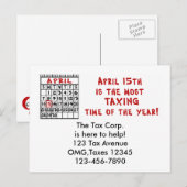 15. April - Die meiste Steuerzeit des Jahres! Postkarte (Vorne/Hinten)