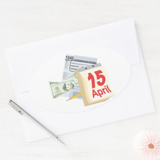 15. April - Ovaler Aufkleber (Umschlag)