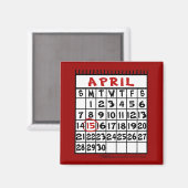 15. April-Spaß Magnet (Vorderseite/Rückseite)