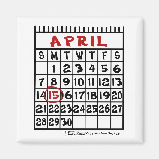 15. April-Spaß Magnet (Vorne)