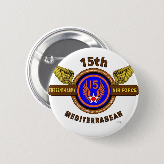 15. ARMEE-LUFTWAFFE "ARMEE-FLIEGERKORPS" WW II BUTTON (Vorne & Hinten)