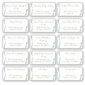 15 Aufkleber für den Namen eines Hochzeitgästen (Vorderseite)