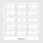 15 Aufkleber für den Namen eines Hochzeitgästen (Blatt)