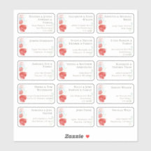 15 Aufkleber für den Namen eines Hochzeitgästen