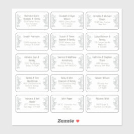 15 Aufkleber für den Namen eines Hochzeitgästen