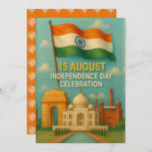 15 August Indien Independence Day Card (Vorne/Hinten)