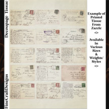 15 Authentic Vintage Postcard Backs ET2F Decoupage