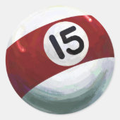 15 Ball Runder Aufkleber (Vorderseite)