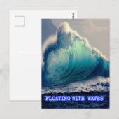 15.Blaue Ozeanwellen, Geschenke für Meeresliebhabe Postkarte (Vorne/Hinten)