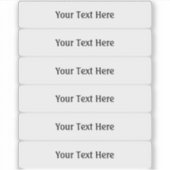 15 cm breite, transparente Etiketten (Vorderseite)