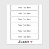 15 cm breite, transparente Etiketten (Blatt)