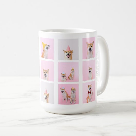 15 Collage Fun Foto Geschenk Custom Personalisiert Kaffeetasse (VorderseiteRechts)