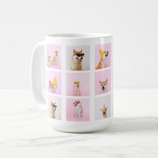 15 Collage Fun Foto Geschenk Custom Personalisiert Kaffeetasse (Vorderseite Links)