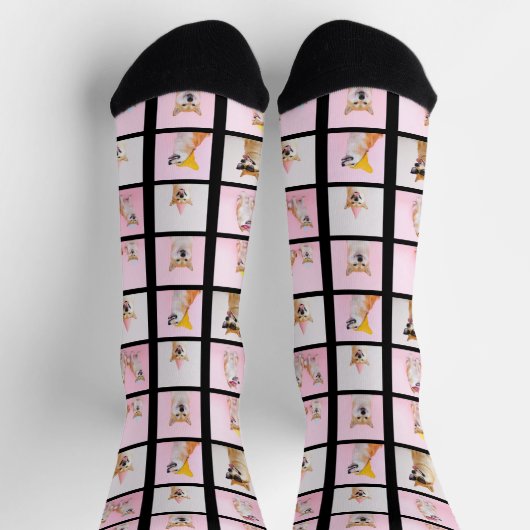 15 Collage Fun Foto Geschenk Custom Personalisiert Socken (Oben)