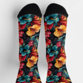 #15 Crew-Socken mit Blumenmuster Socken (Oben)