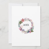 15. Crystal Überraschung Hochzeitsjubiläum Floral Einladung (Rückseite)