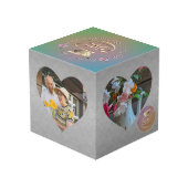 15. Crystal Wedding Anniversary Heart Frames Würfel (Rückseite Schrägansicht)