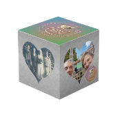 15. Crystal Wedding Anniversary Heart Frames Würfel (Vorderseite Schrägansicht)