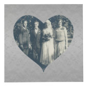 15. Crystal Wedding Anniversary Heart Frames Würfel (Vorderseite)