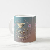15. Crystal Wedding Anniversary Kaffeetasse (Vorderseite Links)
