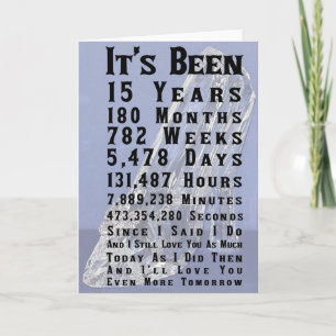 15. Crystal Wedding Anniversary Karte