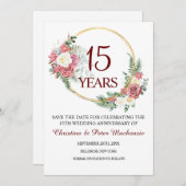 15. Crystal Wedding Anniversary Save The Date (Vorne/Hinten)
