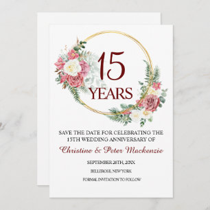 15. Crystal Wedding Anniversary Save The Date