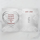 15. Crystal Wedding Jubiläumskarte für Ehefrau Karte (Innenseite)