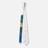 15°E-Meridian Karte 1 weiß - Krawatte (Rückseite)