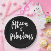 15 & Fabulous - 15. Geburtstagspapier-Teller Pappteller (Party)