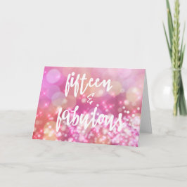 15 & Fabulous, Glamour 15. Geburtstagskarte Karte