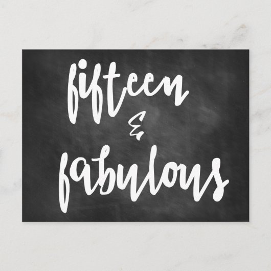 15 & Fabulous Quinceanera 15. Geburtstagskarte Postkarte (Vorderseite)