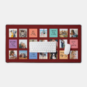 15 Foto, 6 Farbblock auf Burgund Schreibtischunterlage (Tastatur & Maus)