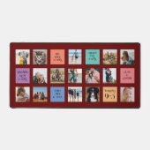 15 Foto, 6 Farbblock auf Burgund Schreibtischunterlage (Vorderseite)